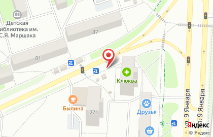 Киоск по продаже фруктов и овощей на улице 9 Января на карте
