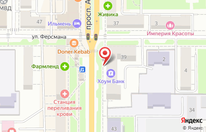 Супермаркет ДИКСИ на проспекте Автозаводцев на карте