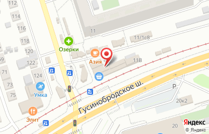 Дзержинский район Киоск по продаже фруктов и овощей на улице Гусинобродское 11/5 на карте
