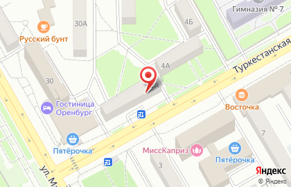 Парикмахерская в Оренбурге на карте