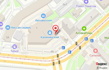 Торговый центр Калининский на улице Богдана Хмельницкого на карте