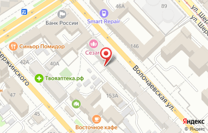 Кокос на Волочаевской улице на карте
