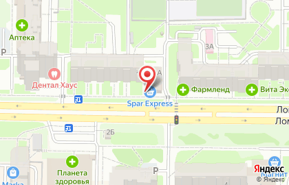 Продуктовый магазин SPAR & Малинка на Ломжинской улице на карте