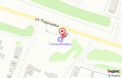 Автомойка Газпромнефть на улице Радищева на карте