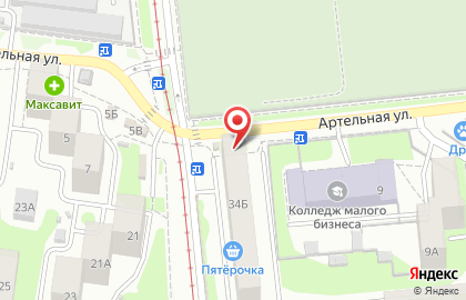 Киоск по продаже печатной продукции на улице Пушкина 34Б на карте