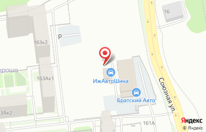 Шиномонтажный комплекс ИжАвтоШина на Союзной улице на карте