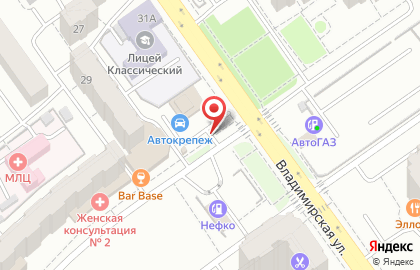 Родниковый источник на Владимирской улице на карте