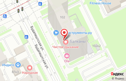 Центр стоматологии Чистое Дыхание на Будапештской ул. на карте