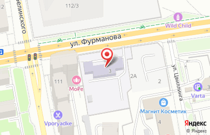 Детский сад №465 на улице Фурманова на карте