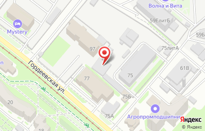 Дэнас-центр на Гордеевской улице на карте