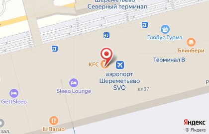 Ресторан быстрого питания KFC на Шереметьевском шоссе на карте