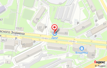 Ветеринарная клиника и зоомаркет Друг на проспекте Красного Знамени на карте