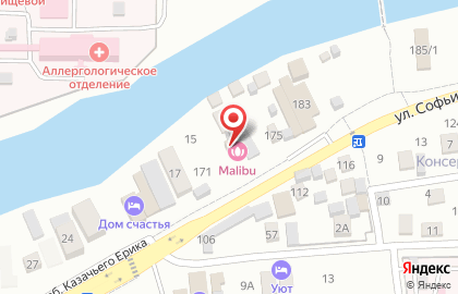 Малибу на карте