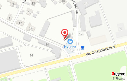 Автостоянка на ул. Островского, 14а/1 на карте