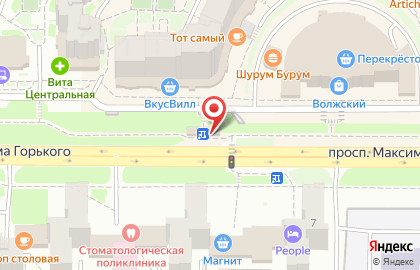 Салон связи Tele2 на проспекте Максима Горького на карте