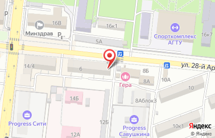 Японская парикмахерская Чио Чио в Астрахани на карте