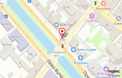 Ресторан Ibis kitchen на Право-Булачной улице на карте