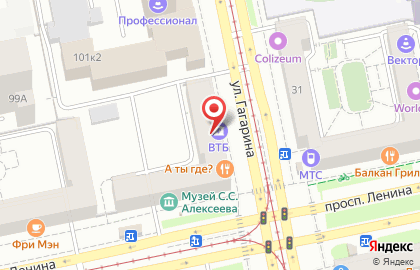 Банкомат ВТБ на проспекте Ленина, 101 на карте