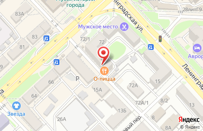 Служба доставки пиццы О-пицца на карте