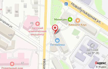 Магазин Инфинити на улице Шилова на карте