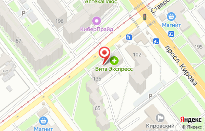 Продовольственный магазин За Грош на Ставропольской улице на карте
