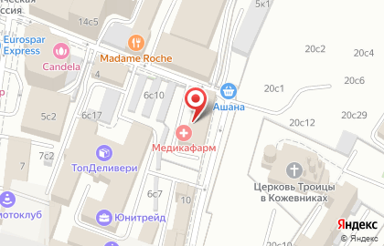 разнесурекламу.рф в 1-м Кожевническом переулке на карте