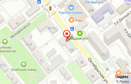 Торгово-ремонтная фирма на Октябрьской улице на карте