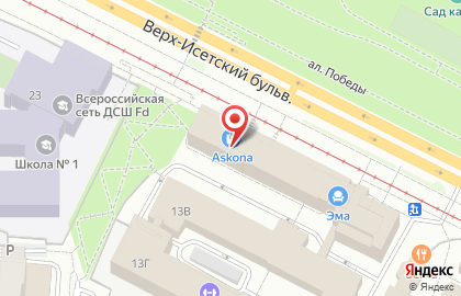 Магазин мебели СтолБери на Верх-Исетском бульваре на карте
