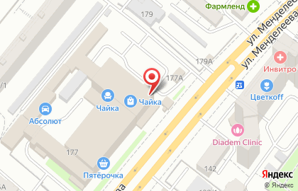 Мебельная компания Мягкофф на улице Менделеева на карте
