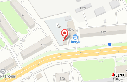 Автостоянка в Кургане на карте