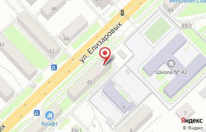 Парикмахерская Мария на улице Елизаровых на карте