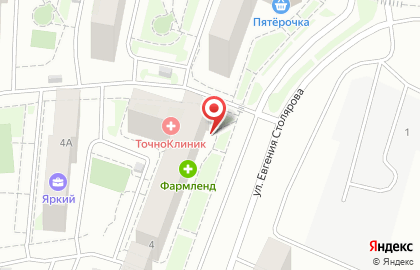 Кондитерская Пышка на улице Евгения Столярова на карте