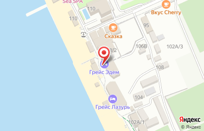 Гостиница Эдем в Сочи на карте