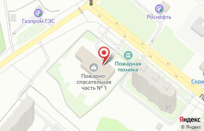 Пожарная часть №1 по охране Советского района на карте