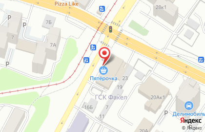 Супермаркет Пятёрочка на улице Дементьева на карте