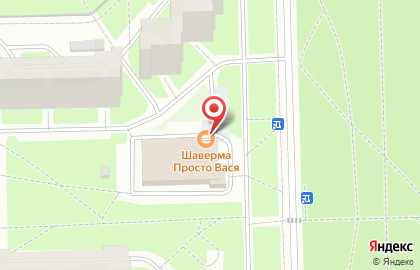 Шаверма Просто Вася на Пулковское шоссе на карте