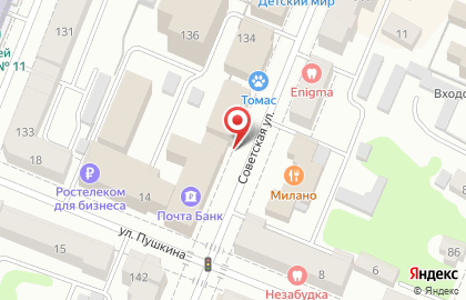 Филиал в Республике Марий Эл Ростелеком для бизнеса на Советской улице на карте