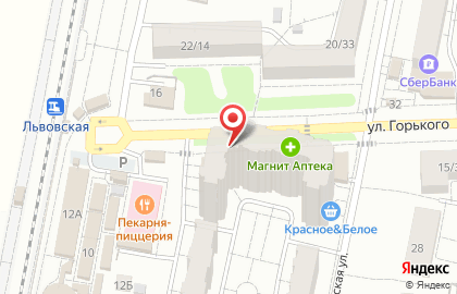Магазин разливного пива Лит.Ра на улице Горького на карте
