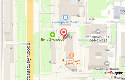 Магазин в Челябинске на карте