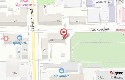 Магазин хозтоваров на улице Красина на карте