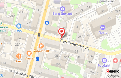 Банкомат ПримСоцБанк на Семёновской улице на карте