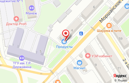 Продуктовый магазин Фортуна в Тамбове на карте