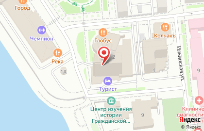 Гостиничный комплекс Турист в Центральном районе на карте
