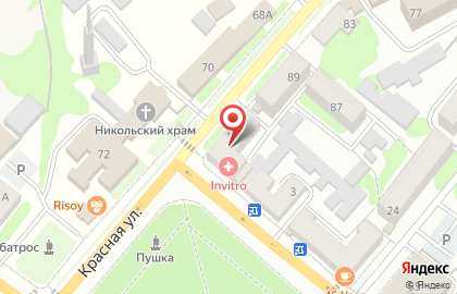 Медицинская лаборатория ИНВИТРО на Красной улице на карте