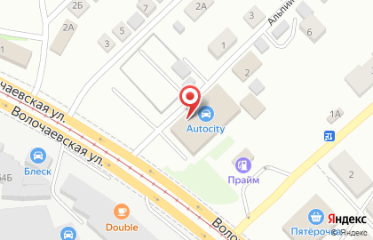 Автоцентр Автосити на Волочаевской улице на карте