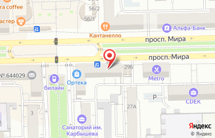 Россельхозбанк в Омске на карте