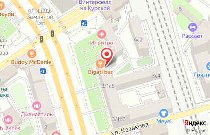 Салон эротического массажа "Таис" на улице Земляной Вал на карте