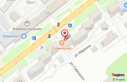 Магазин Славянский в Первомайском районе на карте