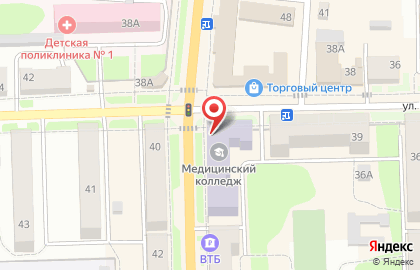 Тульский Областной Медицинский Колледж в Узловой на карте