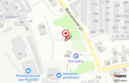 Автостоянка на ул. Вокзальная, 24Б на карте